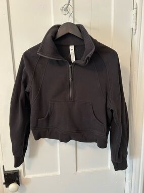 Lululemon Black Half-Zip Cropped Sweatshirt